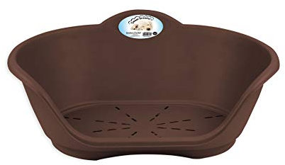 World of pets Dog bed basket pet cat puppy heavy duty plastic waterproof small brown