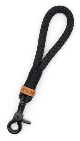 KENSONS for dogs Schlüsselanhänger aus Tau in Schwarz | Midnight Mystery | Schlüsselband | Lanyard für Männer und Frauen - mit Liebe HANDGEMACHT | Geschenk | Valentinstag | Geburtstag