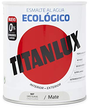 Titanlux Ecológico Esmalte al agua mulisuperficie Mate Gris Suave 750ml