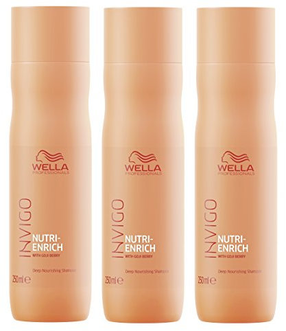 3er Nutri Enrich Deep Nourishing Shampoo Invigo Wella Professionals mit Goji Beeren je 250 ml = 750 ml
