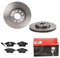 BREMBO BREMSSCHEIBEN Ø288mm + BREMSBELÄGE VORNE FÜR VW GOLF 6 5K1 TOURAN AUDI