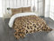 ABAKUHAUS Leopard-Druck Tagesdecke Set, Wildtierhaut, Set mit Kissenbezügen Maschienenwaschbar, für Doppelbetten 220 x 220 cm, HellBraune schwarz