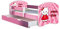 Kinderbett Jugendbett mit einer Schublade und Matratze Rausfallschutz Rosa 70 x 140 80 x 160 80 x 180 ACMA II (15 Sweet Kitty, 80 x 180 cm mit Bettkasten)