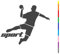 generisch Handball Aufkleber in 10cm, 15cm, 20cm oder 25cm Handball Sport Aufkleber Sticker als Autoaufkleber oder Wandtattoo in vielen Farben (255/3) (schwarz Glanz, 25cm)