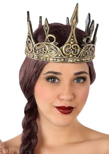 ATOSA corona medieval dorada texturizada para reina adulta