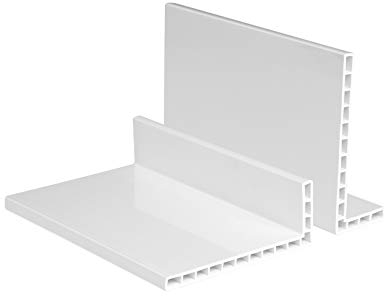 HEXIM Profili angolari a camera cava bianchi - Angoli in plastica PVC in diverse dimensioni e altezze del bordo - 2 metri HJ 660/100 (60x100, altezza bordo 6mm)