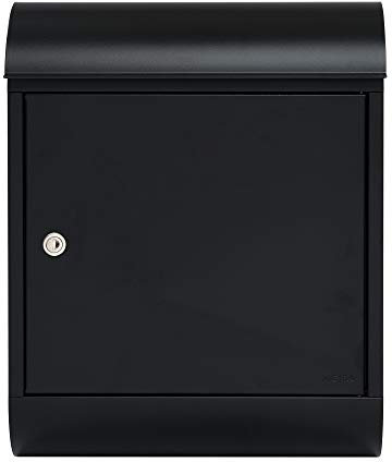 Renz 842100M MEFA Topaz 842 Boîte aux lettres Noir profond Structure RAL 9005 avec serrure de sécurité 430 x 340 x 150 mm