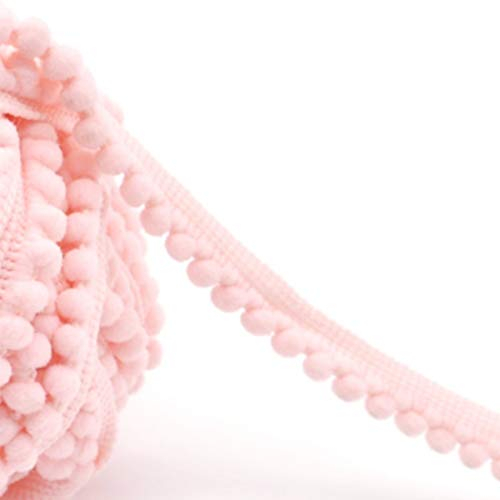 18 Yards Mini Pomponband,Mini Pompon Fransiges Bällen Trim Band für Kleidung DIY Fertigkeit und Dekorieren Nähen Zubehörteil