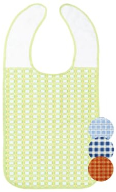 ZOLLNER Lätzchen für Erwachsene 45x90 cm, blau, wasserdicht, waschbar, 164
