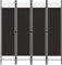 vidaXL Raumteiler Klappbar Freistehend Trennwand Paravent Umkleide Sichtschutz Spanische Wand Raumtrenner 4-TLG. Braun 160x180cm Eisen Stoff