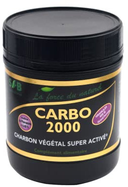 SFB Laboratoires Carbo 2000 - Charbon Végétal Super Activé en Granulés - 450 g - Adsorption Exceptionnelle - Soulage Inconforts Digestifs et Purifie l'Organisme - Pot Familial Économique