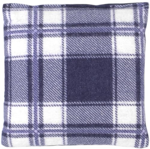 Kirschkernkissen klein, 12x12cm Flanell karo-blau - Wärmekissen & Kältekissen - Körnerkissen mit Kirschkerne
