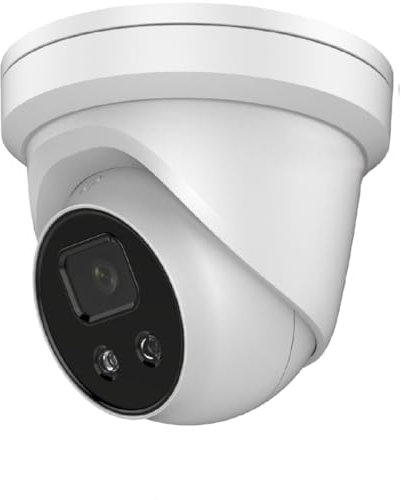 HIKVISION DS-2CD2366G2-IU 6MP AcuSense Fixed Turret Network Camera, Powered by DarkFighter, 2.8mm lens, up to 30m IR range, Built-in microphone, 12 VDC/PoE - White