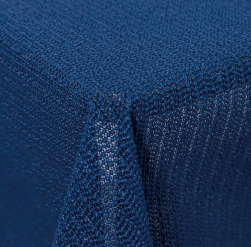 texpot Tischdecke 130 x 220 cm blau Gartendecke mit Saum abwaschbar Gartentischdecke Balkon Terrasse wetterfest