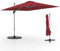 GOPLUS Parasol de Jardin Exterieur, Parasol Déporté 3x3M avec Poteau en Aluminium, UPF50+, Parasol Inclinable à 5 Positions & Rotatif à 360°, Parasol Patio, Piscine, Rouge