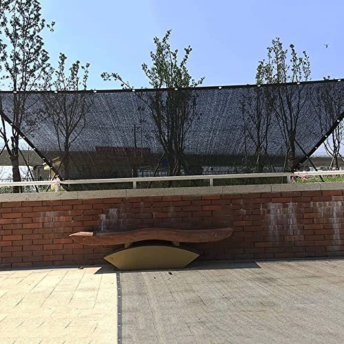 YISUPP Shade Cloth for Patio Shade Sail 4m X 5m Sun Canopy Breathable Tear-resistant Mesh Shade Netting Breathable Mesh for Garden Pergola Plant Balcony Courtyard,Black-4x4m/13.1x13.1ft