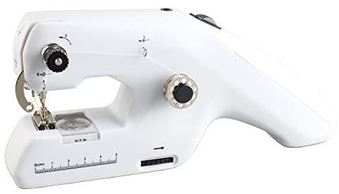 MICHLEY SewSimple Portable Handheld Sewing Machine with Two-Thread lockstitch, 9.4-inches by 2.3-inches by 3.9-inches, White