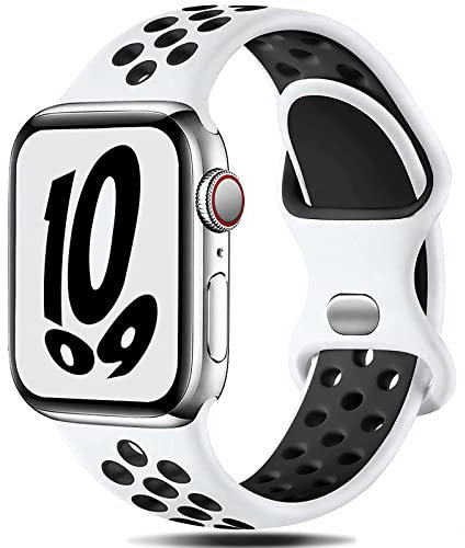 Gulemfy Strap Compatible with Apple Watch Straps 44mm 42mm 45mm 46mm 49mm 41mm 40mm 38mm,Breathable Silicone Sport Band Replacement for iWatch Series Ultra 10/9/8/7/6/5/4/3/2/1/SE Men Women