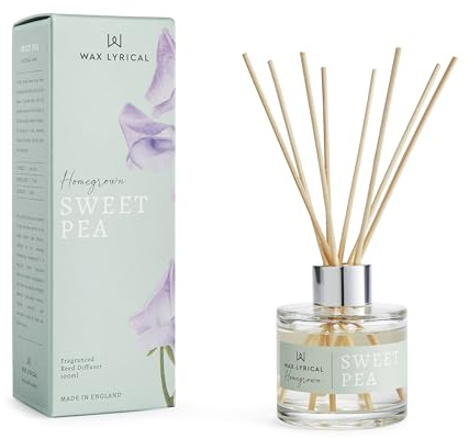 Wax Lyrical Homegrown Sweet Pea Reed Diffuser 100ml, Pink