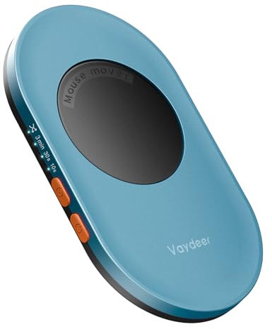 VAYDEER Ultradünner Maus-Mover mit einstellbarem Lauf-Timer, nicht erkennbarer und geräuschloser Jiggler simuliert realistische Bewegung, treiberfreier Shaker für aktiven und sicheren PC (Hellblau)