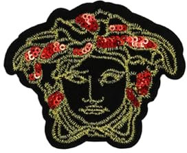ONURTH Sequin Queen Cloth Sticker 3PCS 21X21CM Rock Punk Band Large Iron On Embroidery Patches, Badge for Clothes Jackets