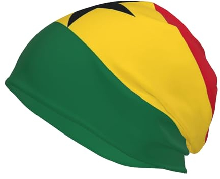 ROSIHODE Mütze mit niedlicher Flagge, für Herren und Damen, gestrickt, Wintermütze, warm, weich, dehnbar, für den täglichen Gebrauch, Ghana-Flagge-g00000001, Einheitsgr��e