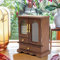 Schmuckkasten Holz, Vintage Schmuckschatulle mit Schubladen, Schmuck Organizer mit Spiegel für Ringe Armbänder Ohrringe, Braun