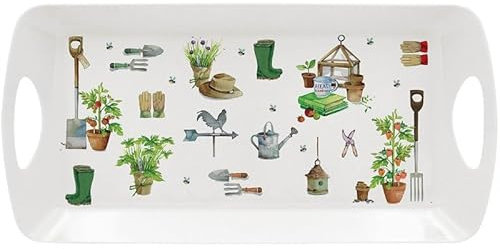 The Leonardo Collection Green Fingers Vassoio medio per piatti da portata | Vassoi da portata per accessori da cucina | Grazioso piatto da portata per servire cibo e tè per servire cibo