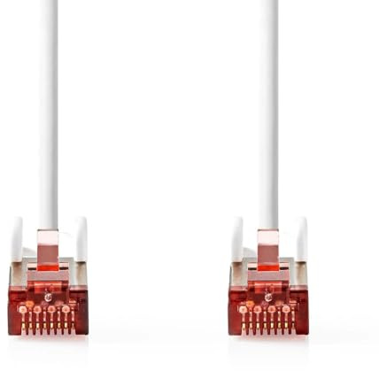 NEDIS CAT6-Netzwerkkabel - RJ45 Stecker - RJ45 Stecker - S/FTP - 10.0 m - Rund - LSZH - Weiss - Label