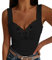 Spitzentop Damen Weiß -Trägertop Damen Sommer -Cami Top Damen Sexy Tank Tops Spitzen Oberteile Slim Fit Ärmelloses T Shirt V-Ausschnitte Tunika Bluse Sommertops Luftig Weste Tanktops Frauen