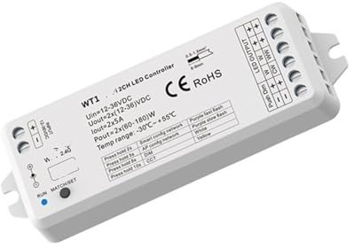 FWFDTQBSP LED Dimmer 12V 24V 36V DC 2CH 10A 2,4G Dimmer Schalter WW CW CCT Controller WT1 Dimmer