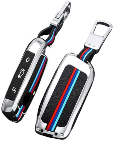 Teenpull Kompatibel mit BMW Autoschlüssel Hülle mit Schlüsselanhänger und Geschenkbox X5 X6 2024/2 3 5 7 Series X1 X7 iX i7 XM 2023-2024 Für BMW Metall-Schlüsselhalter für Schlüsselzubehör