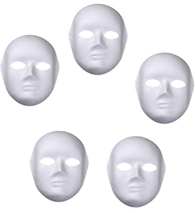 PRETYZOOM 10 Stk Diy Bemalbare Maske Weiße Venezianische Maske Kostüm Aus Papier Einfache Purim-n Opern Cosplay- Unbemalte Weiße Vollgesichtsn
