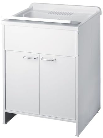 Mobile lavatoio in PVC colore bianco 60x60x85H cm - Laden