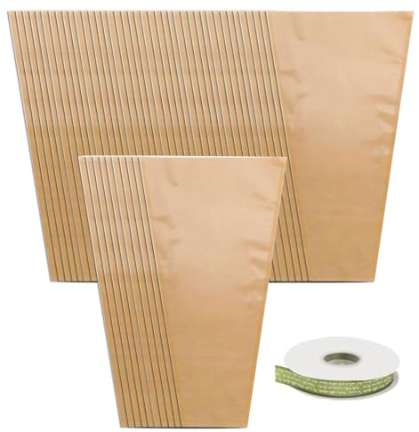 Tragbare Papierblumenverpackungstaschen 50 Stück Blumen Blumenstrauß Hülsen Papier für kreative Geschenkverpackung