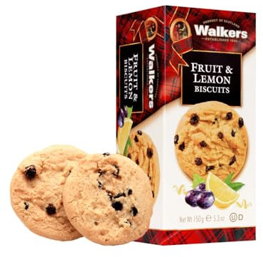 Walkers | Biscotti Scozzesi Mirtilli e Limone | Frollini Burro Puro | Biscotti Inglesi Frutta - 1 Blister