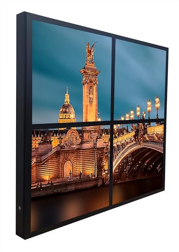 Finestre finte Quadro decorativo illuminato Parigi