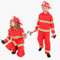 RUBIE'S Costume completo da pompiere, taglia 3-10 anni, completo costume da pompiere, con giacca a maniche lunghe, pantaloni, casco da vigile del fuoco, estintore, walkie talkie e ascia.