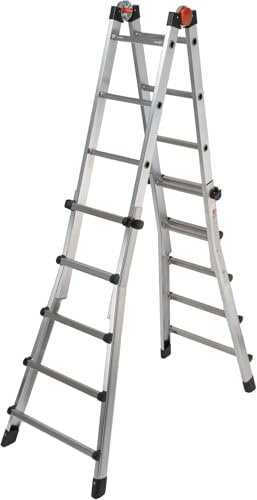 SCALA TELESCOPICA 5+5 PEPPINA - IN ALLUMINIO 10+10 - max 572 cm - Made in Italy GIERRE