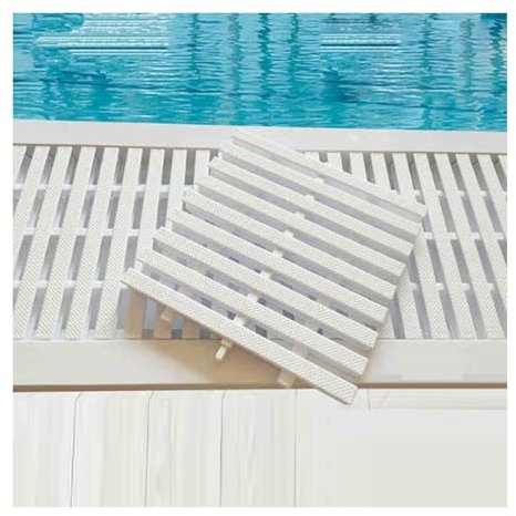 Pool-Ablaufgitter-Abdeckleiste für Schwimmbad, Badezimmer, Terrasse, Decks, 15 x 100 cm, 10 Stück, Überlaufgitter für Gehwege