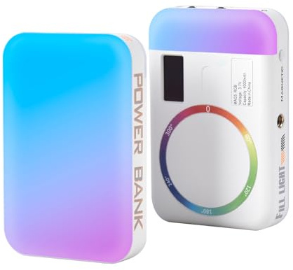 Magnetische RGB -Kamera -Licht, 2500 Bis 9000k Dimmbare Panel -Lampe RGB -Videolicht mit 26 Spezialeffekten, LED -Mobiltelefon -Selfie -Leuchten für Vlogging -Fotografie