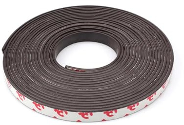 txuzong Cinta Magnética Adhesiva 5m x 1cm – Tira Imantada Flexible y | Cortable, Ultra-Fuerte, Ideal para Mosquiteras, Puertas, Pizarras Blancas, Oficina y Proyectos DIY