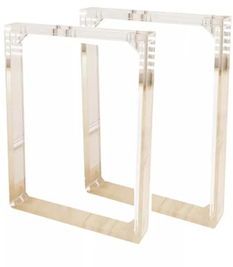 ZXFDMSWJ Lot de 2 Pieds de Table en Acrylique Transparent, pour Table à Manger ou Bureau, capacité de Charge de 150 kg, 40 x 72 cm