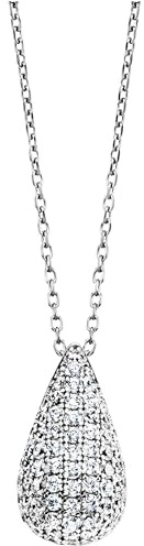 Julie Julsen JJNE33819S Damen Collier Sterling-Silber 925 Silber weiß Zirkonia 43 cm