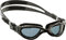 Cressi Flash - Adult Premium Swimming Goggles - 100% Anti UV, Black Grey/Smoked Lens