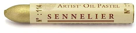 Large Oil Pastel Irid Rich Gold