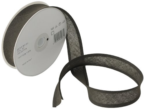 Inastri Trimz 25/5/5 mm Cotton Bias Binding, Dark Brown 91 – Double‑Fold Sewing Tape for Quilting, Dressmaking & DIY Crafts