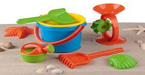 8 PC Bucket Beach Toys Set,Toddlers, Great Sand Bucket Toys Funnel, Shapes