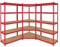 1 x Z-Rax Corner Garage Racking Unit & 2 x Single Racking Storage Units / 5 Steel & MDF Shelves / 3975kg capacity / 4925kg per shelf/Free Rubber Mallet