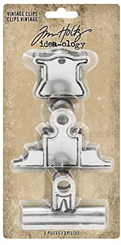 Tim Holtz, Advantus 563971 Idea-Ology Metall-Clips, Vintage-Stil, 3 Stück Kunsthandwerk, silber